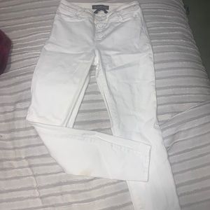 Abercrombie Hugh Rise White Skinny Jean
